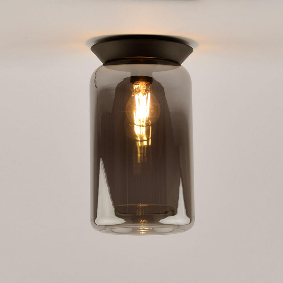 WAND-/DECKENLAMPE Cruet Klar Low (Flach) - Klar, Glas (28/28/14cm) - s.luce