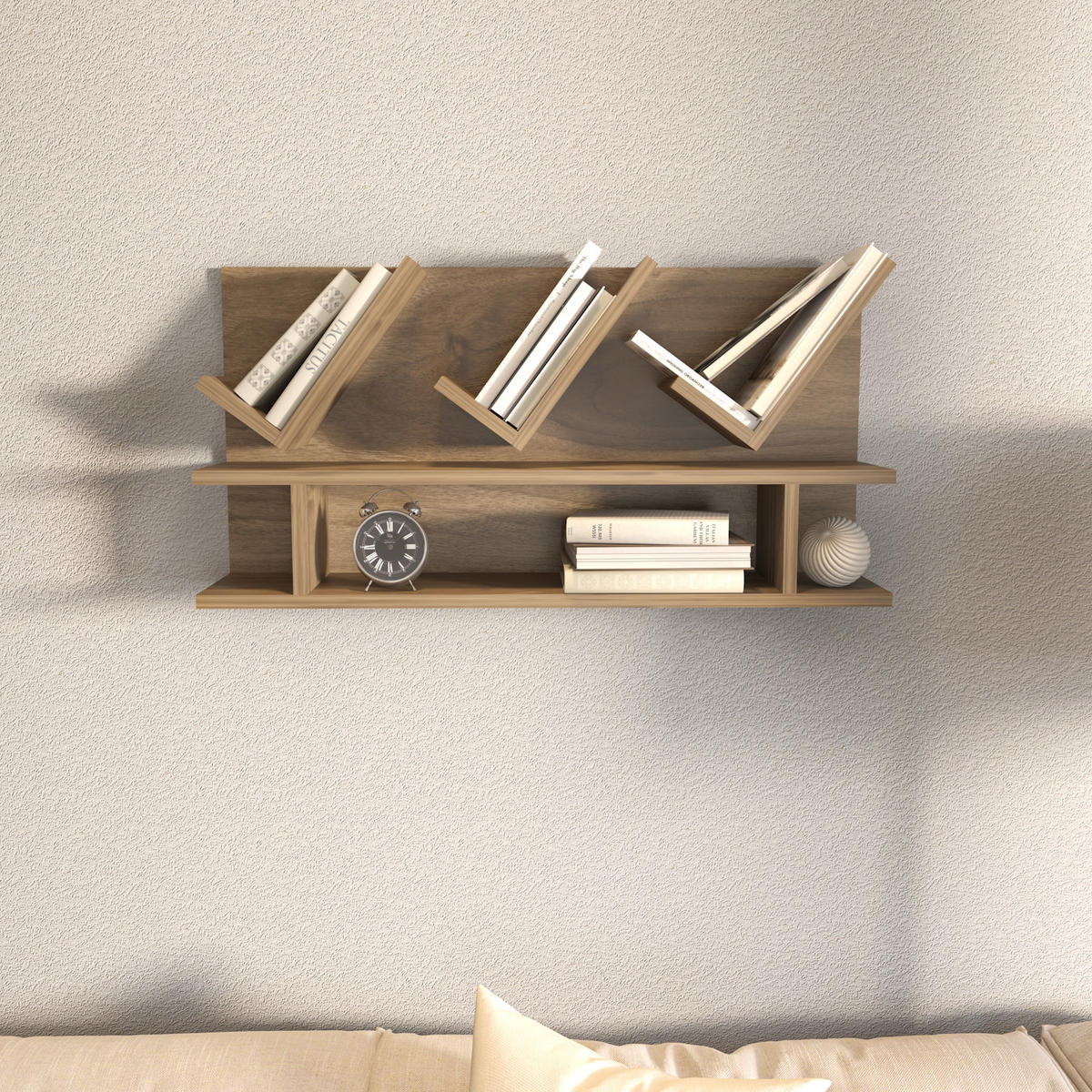 BÜCHERREGAL Larissa Walnuss - Eichefarben, Holzwerkstoff (22.5/45/90cm) - Decorotika