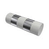 ENDSTÜCKE FÜR GARDINENSTANGEN 20 mm Ø, Mavell Weiß/Chrom, Packung 2 Stück - Chromfarben/Weiß, Metall (8.2/2.6/2.6cm) - INTERDECO