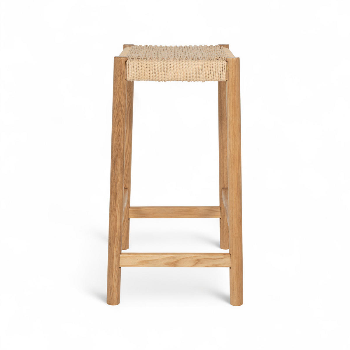 BARHOCKER-SET 3 Stück in Rattan / Eiche Wildeiche - Honigeiche/Eichefarben, Holz/Papier (44/66/37cm) - Furnhouse