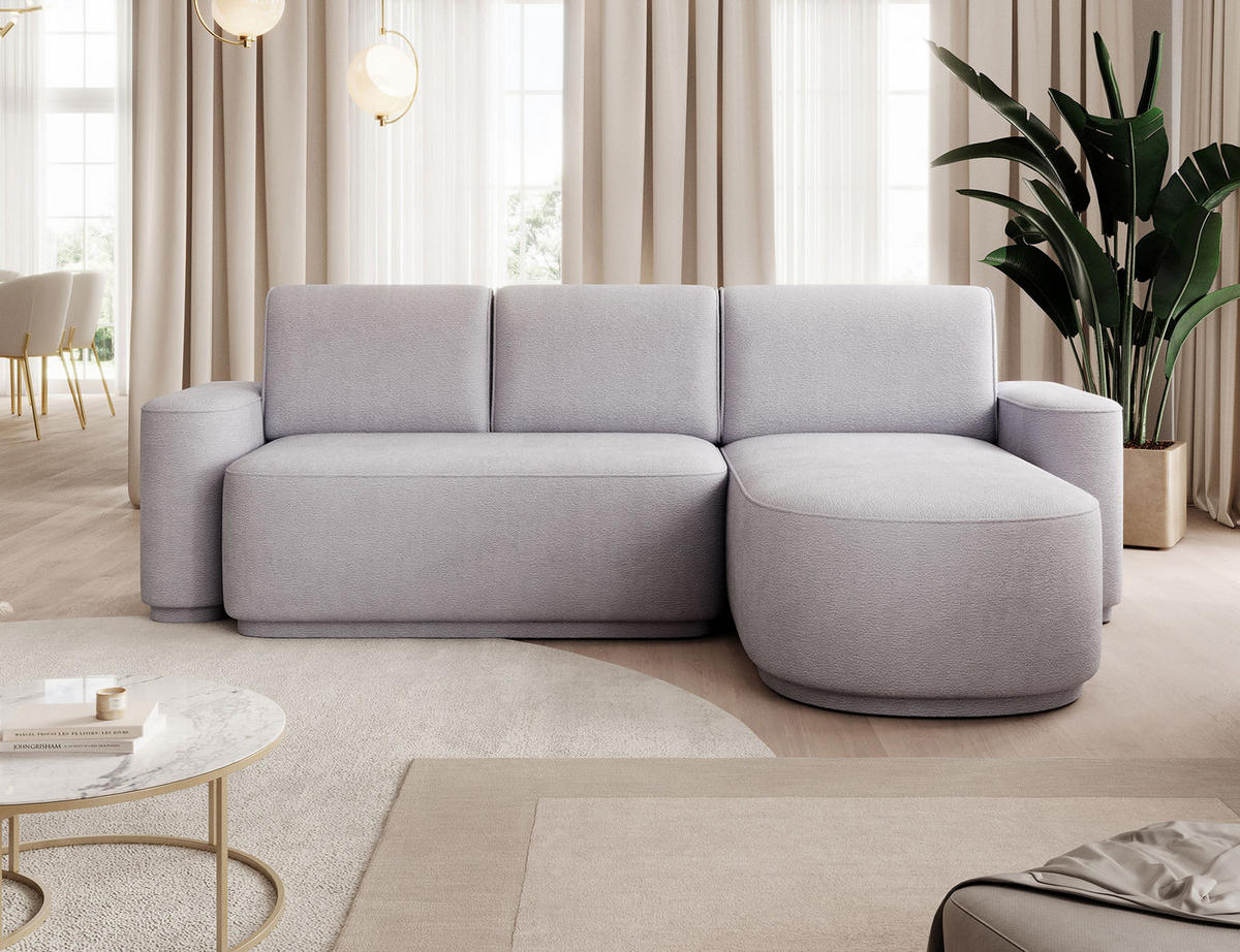 ECKSOFA RUMA - Grau (Touch 03) - Grau, Holzwerkstoff (285/180cm) - Möblo