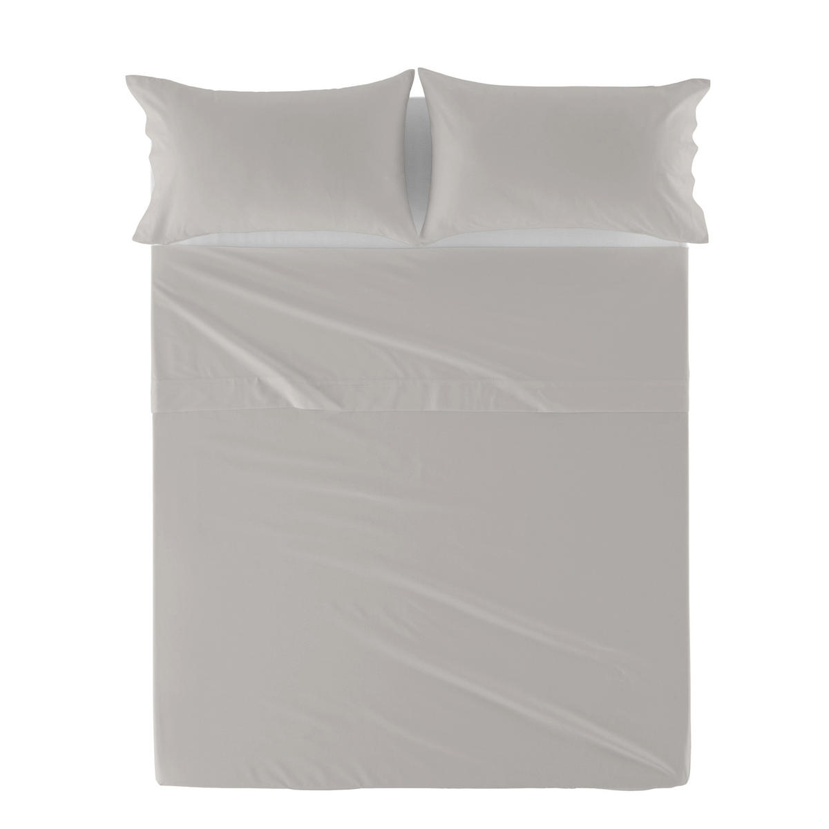 OBERBETTLAKEN basic 160x270 cm grau - Grau, Textil (160/270cm) - Happy Friday