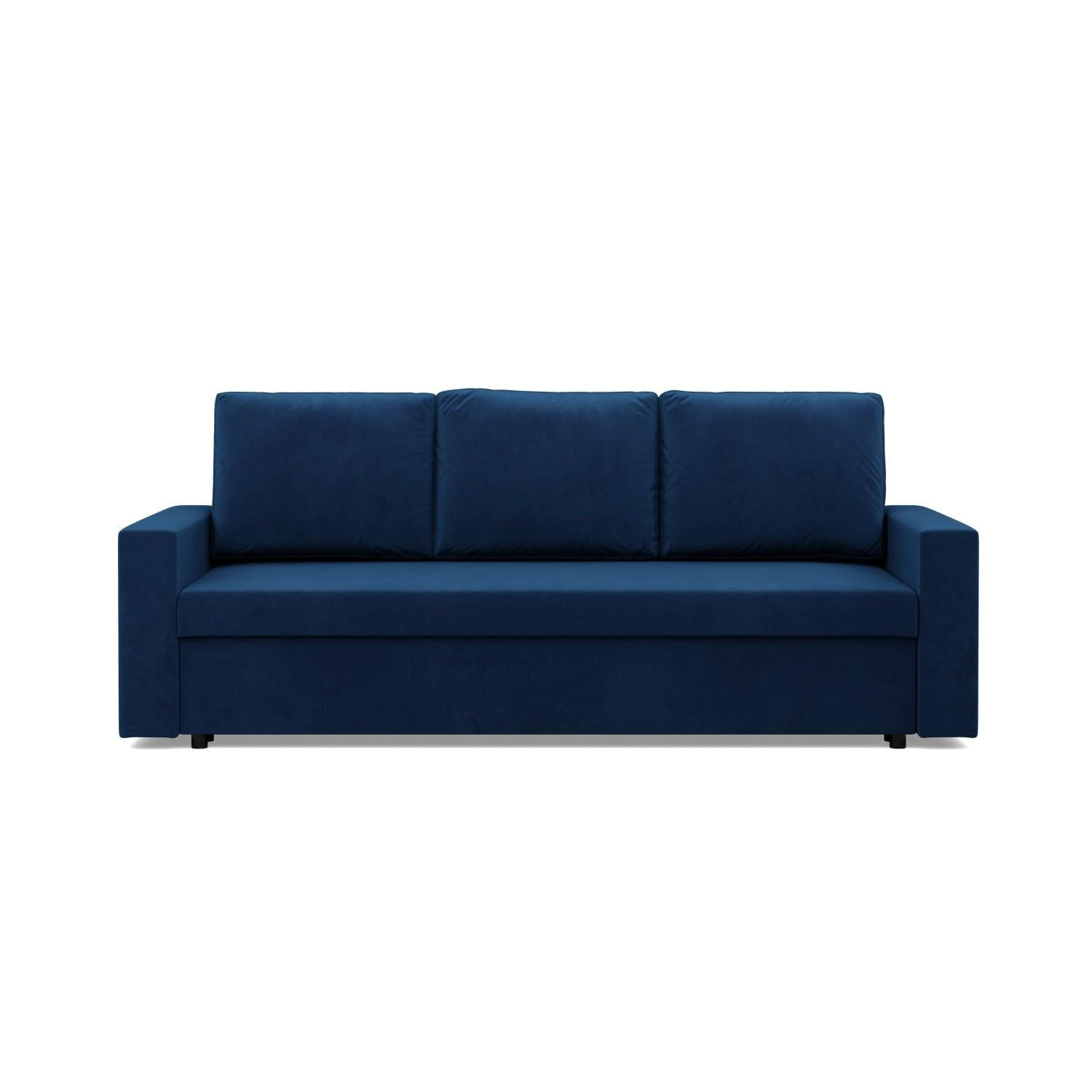 SOFA 3-SITZER MIT SCHLAFFUNKTION NEO, Grün - Blau, Textil (220/92/92cm) - Mebligo