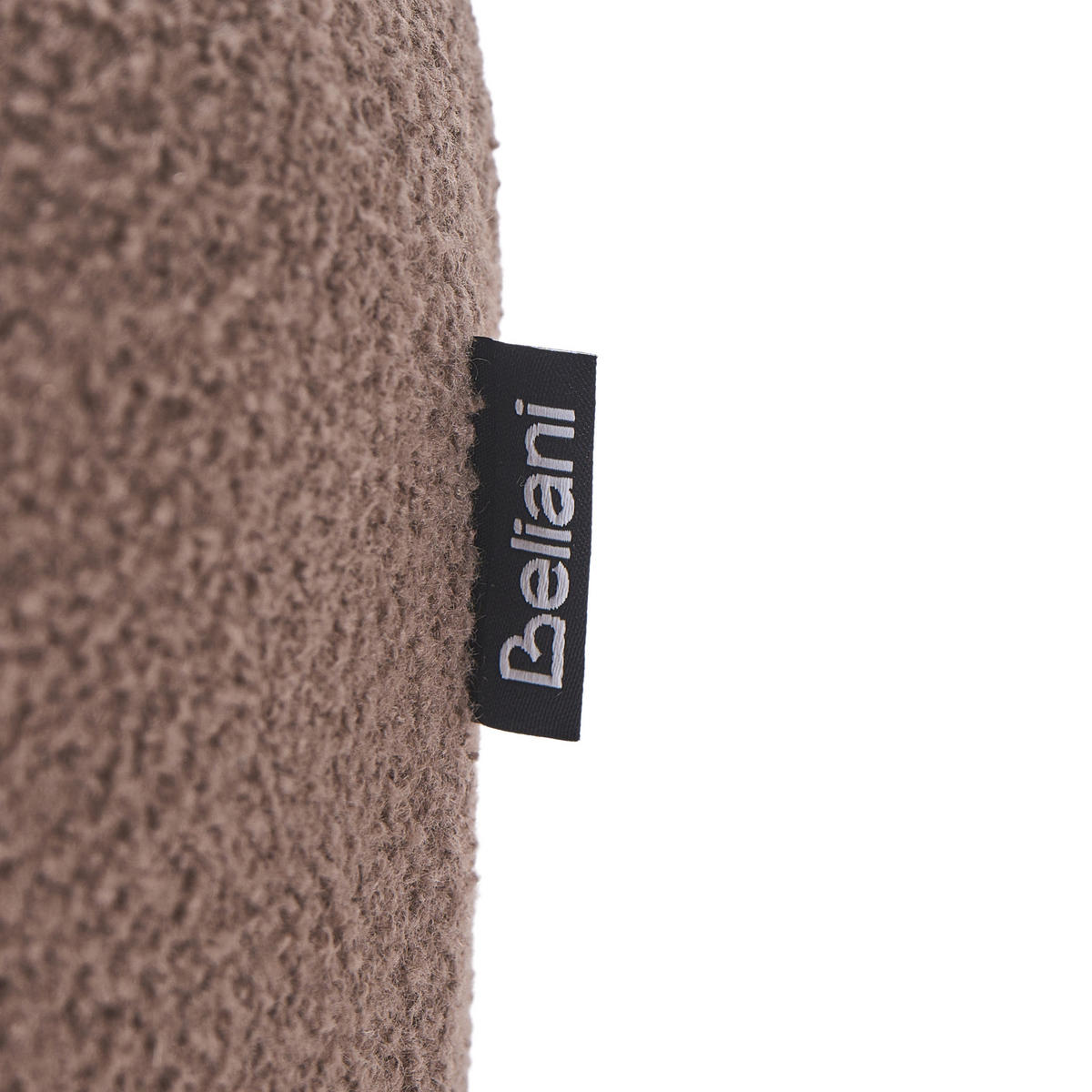 HOCKER Bouclé Braun Canby - Braun, Textil (43/38/43cm) - Beliani