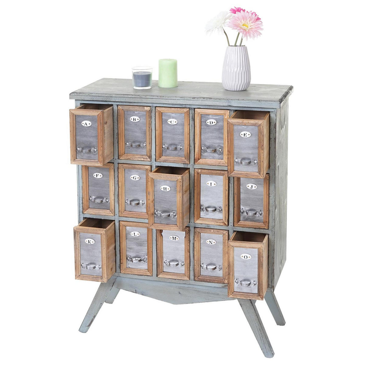 APOTHEKER-SCHRANK Multicolor - Multicolor, Holz (73/94/32cm) - MCW
