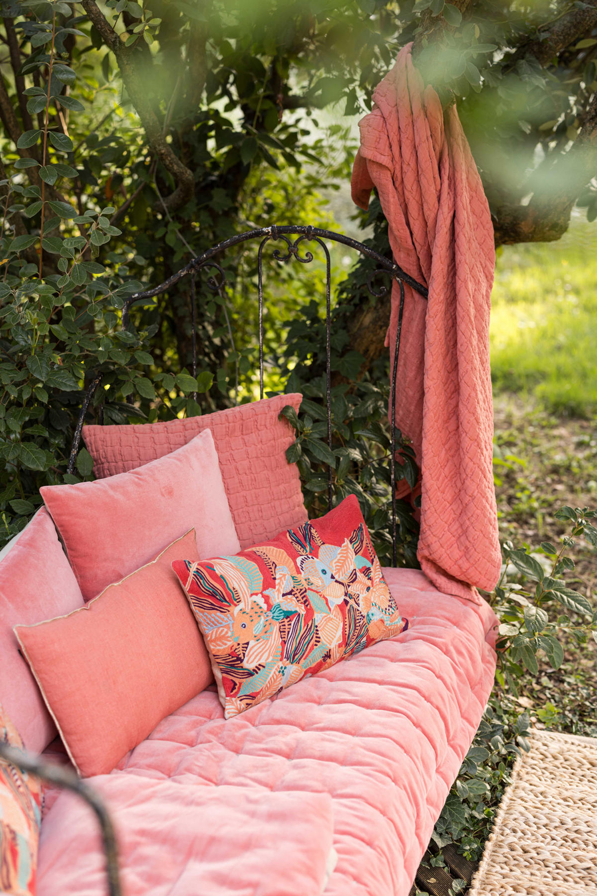 PLAID Swami pfirsich 130 x 200 cm - Rosa, Textil (130/200cm) - Vivaraise