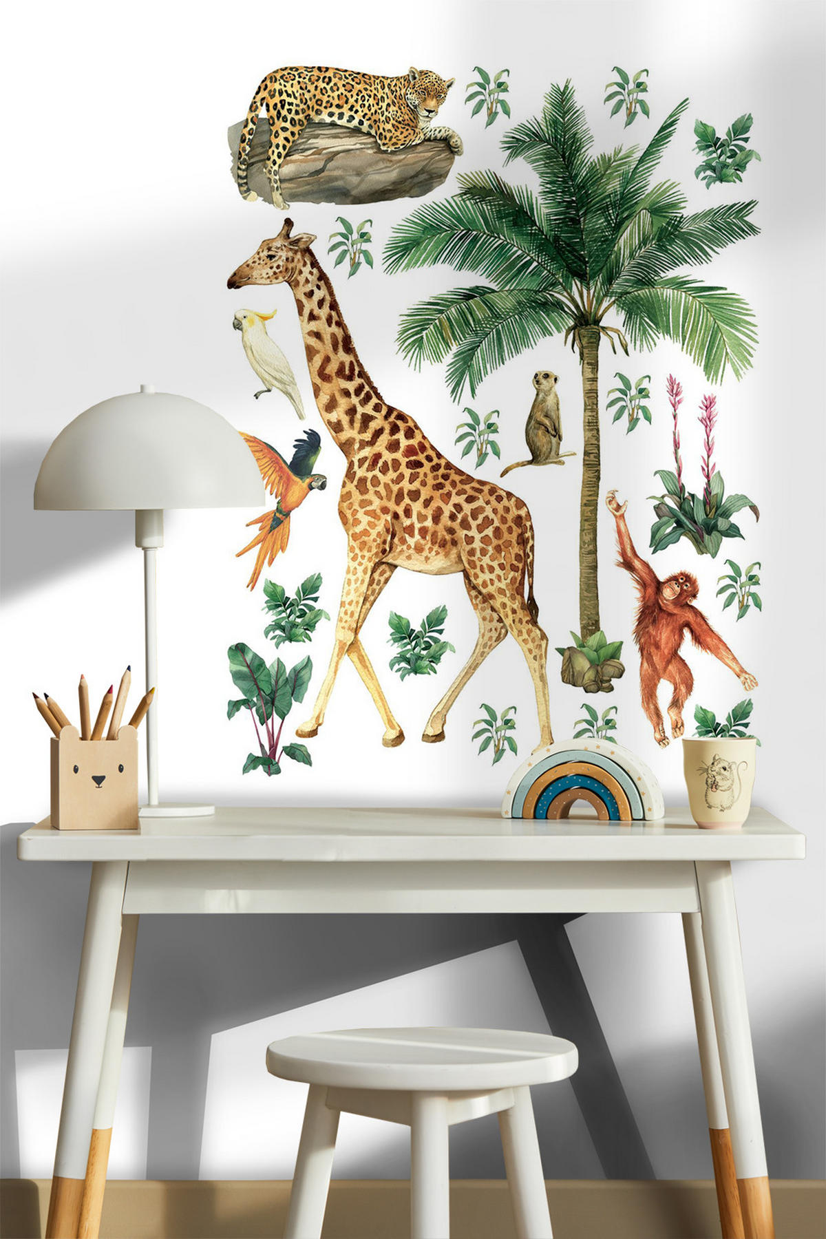 WANDTATTOO Dschungeltiere 85 x 65 cm - Multicolor, Papier (85/65/65cm) - Sanders & Sanders