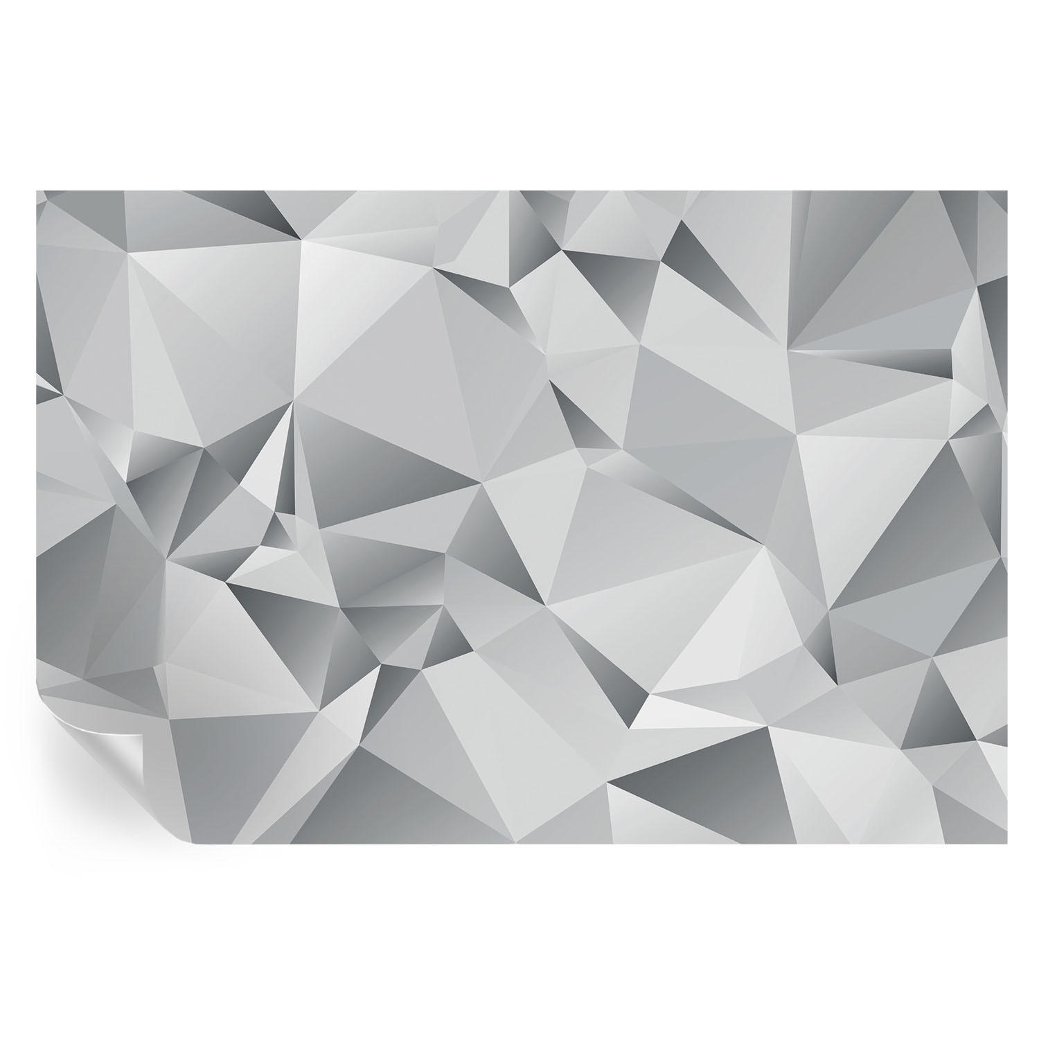 FOTOTAPETE 104x70 cm - Abstrakte Geometrie - Weiß, Textil (104/70cm) - Wallfluent