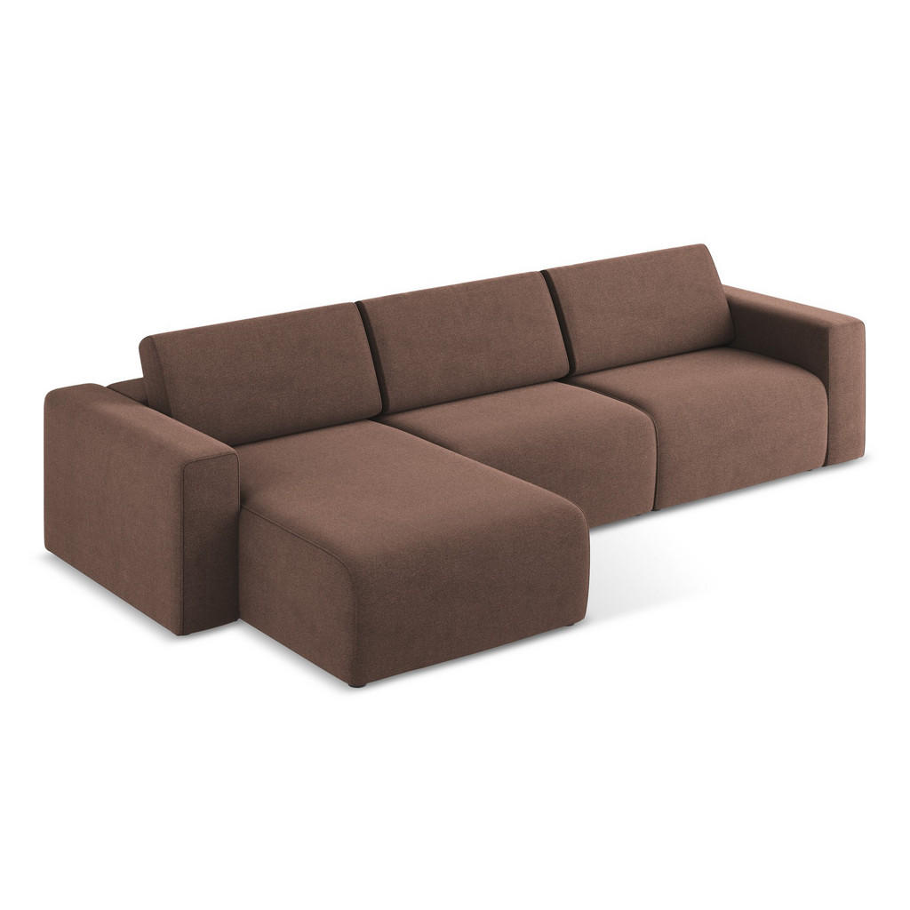 Thumbnail - Makamii Ecksofa, Hellrosa, Textil, 4-Sitzer, Füllung: Schaumstoff, L-Form, Ottomane links, 314x167 cm, Made in EU, Wohnz...
