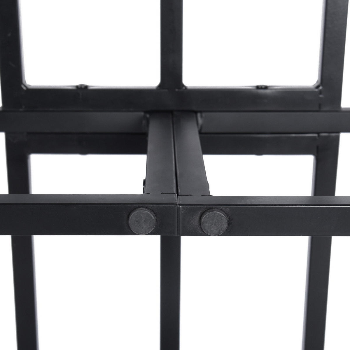 PUF cu două locuri, design ergonomic din chenille și spumă cu memorie - negru, metal (135/190/30cm) - Urban Meuble
