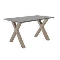 COMPUTERTISCH Edie 7 160 x 70 x 75 Schreibtisch eiche sägerau/graphit - Grau, Holz (160/70/75cm) - 58aufmkessel
