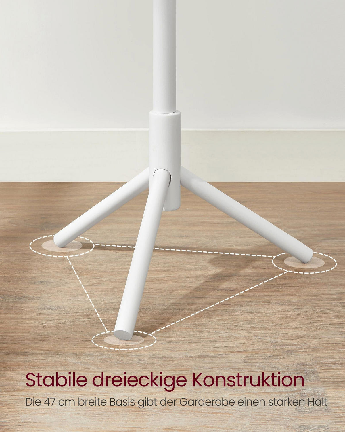 KLEIDERSTÄNDER BRUSSELS - Weiß, Holzwerkstoff (47/175/47cm) - Hansiro