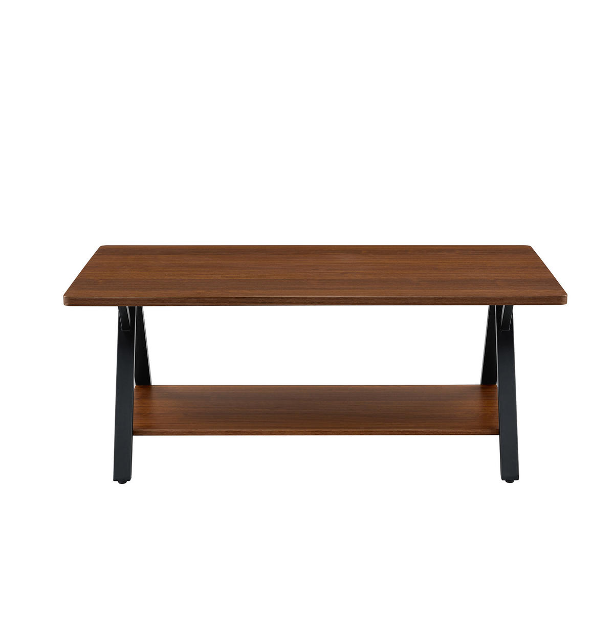 COUCHTISCH 110/57/44,5 cm mit Ablage im industriellen Design, Walnuss - Walnussfarben, Holzwerkstoff (110/57/44.5cm) - Redom