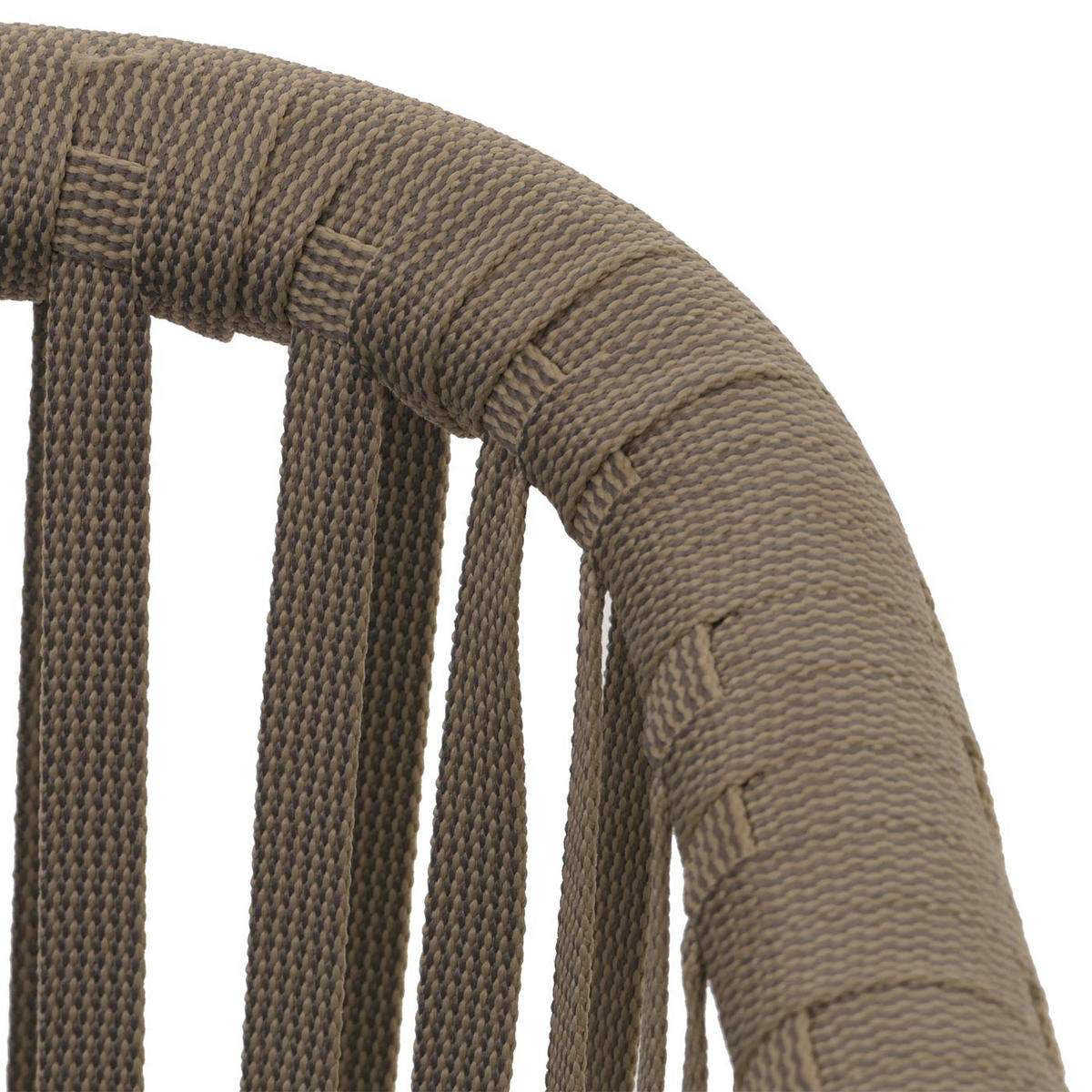 GARTENSTUHL 2er-Set 75x55x55cm wetterfest Aluminium Seilgeflecht Rope Grau - Dunkelgrau, Metall (55/75/55cm) - PROREGAL