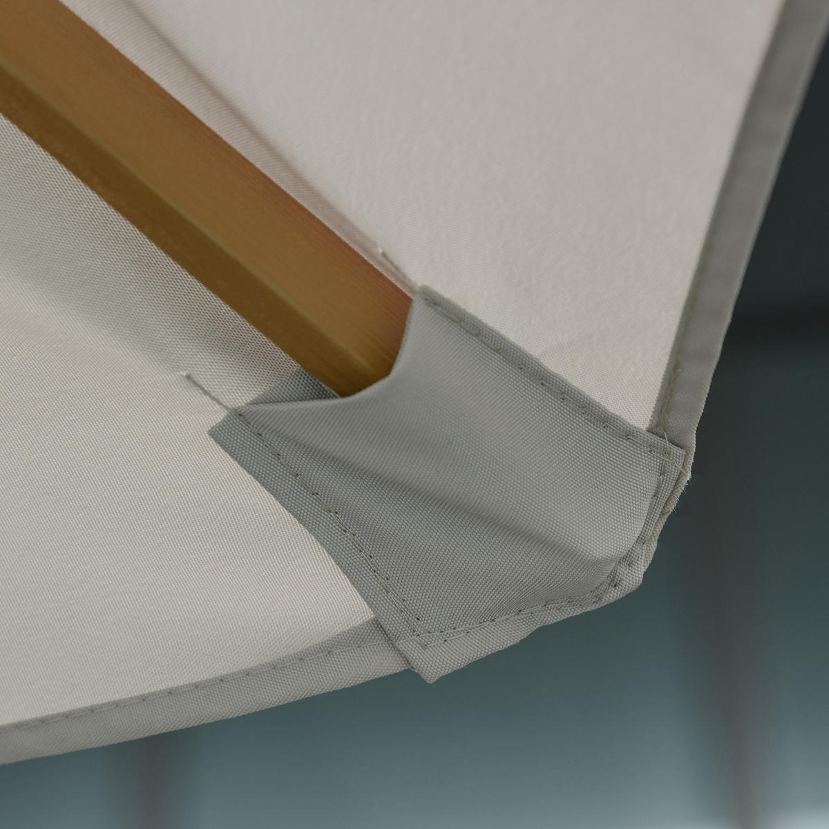 SONNENSCHIRM Holz 300 cm grau - Grau, Naturmaterialien (300/300cm) - LEBENLANG