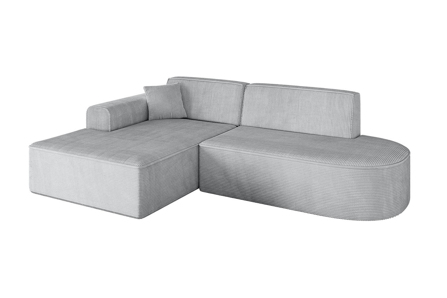 ECKSOFA Ottomane Links IREA-L1-v3 - 232x165x77 cm Grau - Grau, Holzwerkstoff/Textil (232/165cm) - ALTDECOR