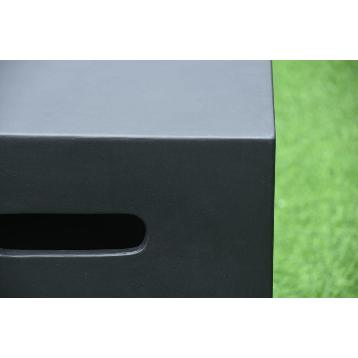 ABDECKUNG für 5 kg Gasflaschen in Beton-Optik schwarz - Schwarz, Stein (45/58/45cm) - Elementi