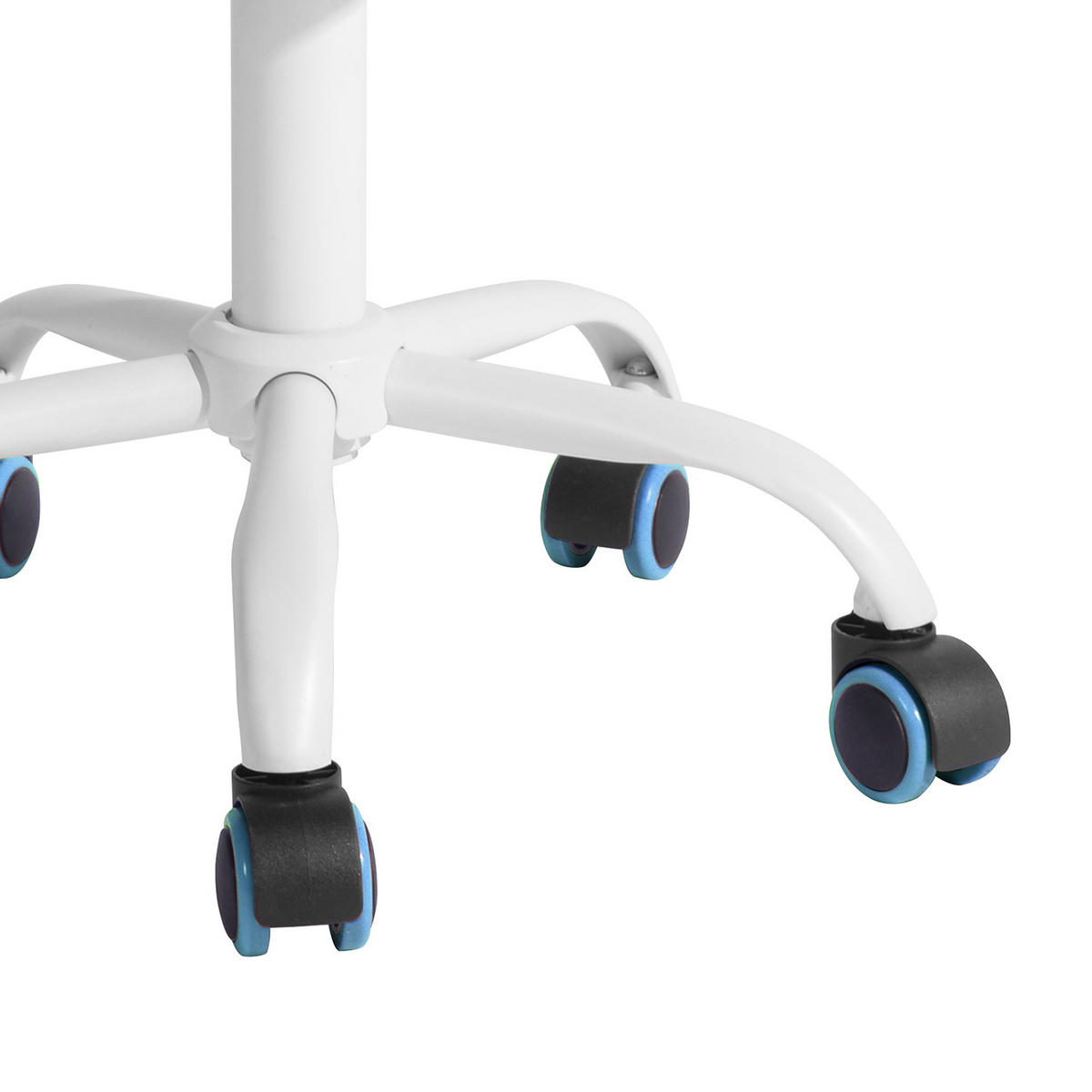 DREHSTUHL Blau - Blau/Weiß, Metall (38/85/39cm) - Urban Meuble
