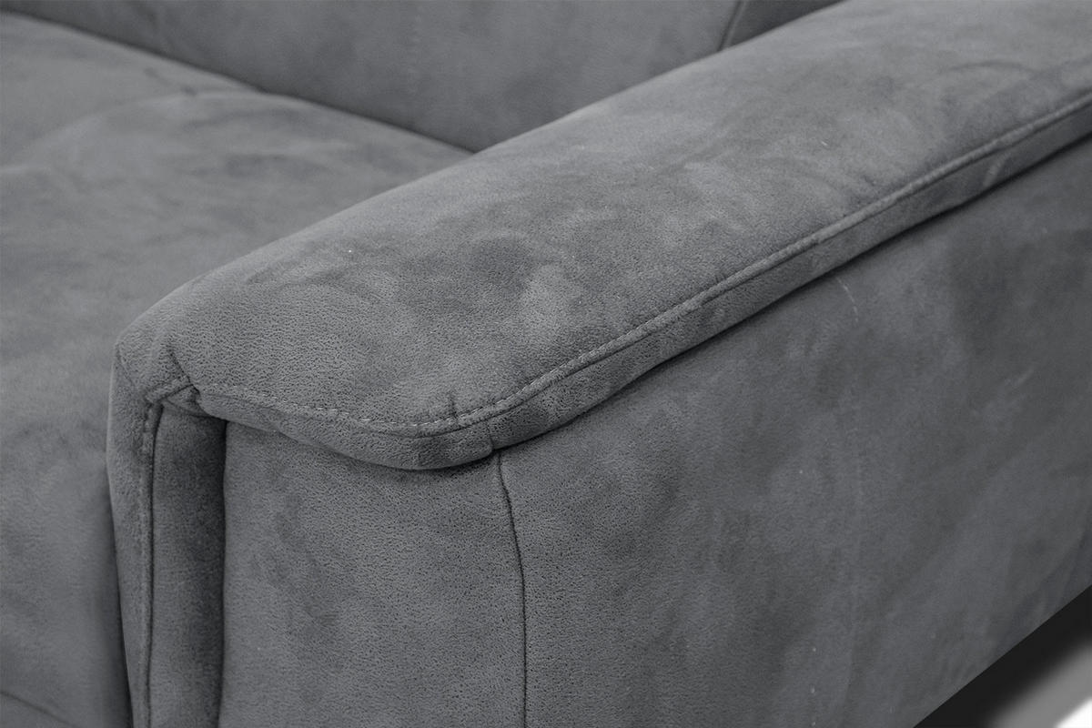 ECKSOFA FIERO 4-Sitzer, grau - Schwarz/Grau, Holzwerkstoff/Textil (158/269cm) - Courtois Laville