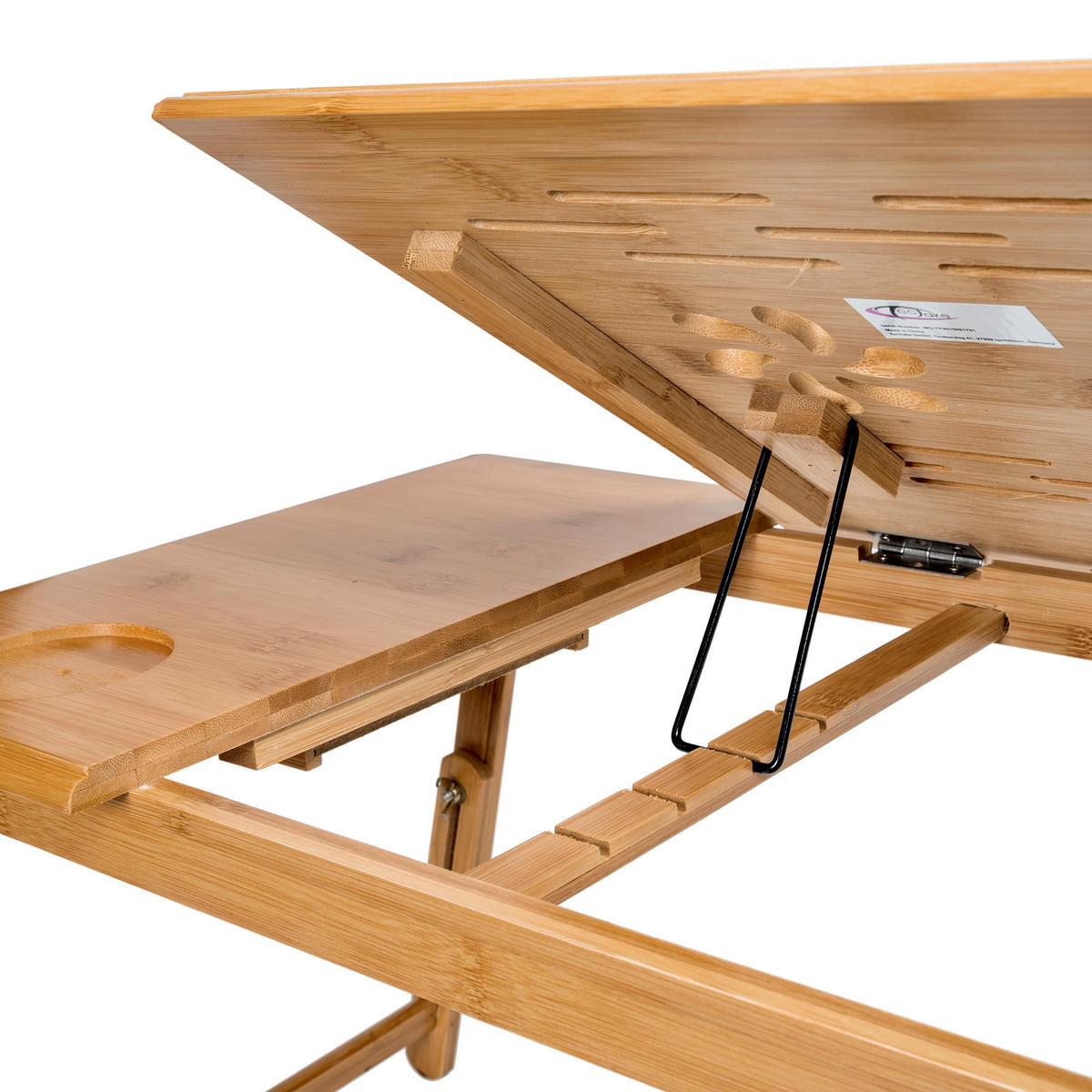 LAPTOPTISCH Helene,55 x 35 x 26 cm,braun - Braun, Holz (55/35/26cm) - tectake