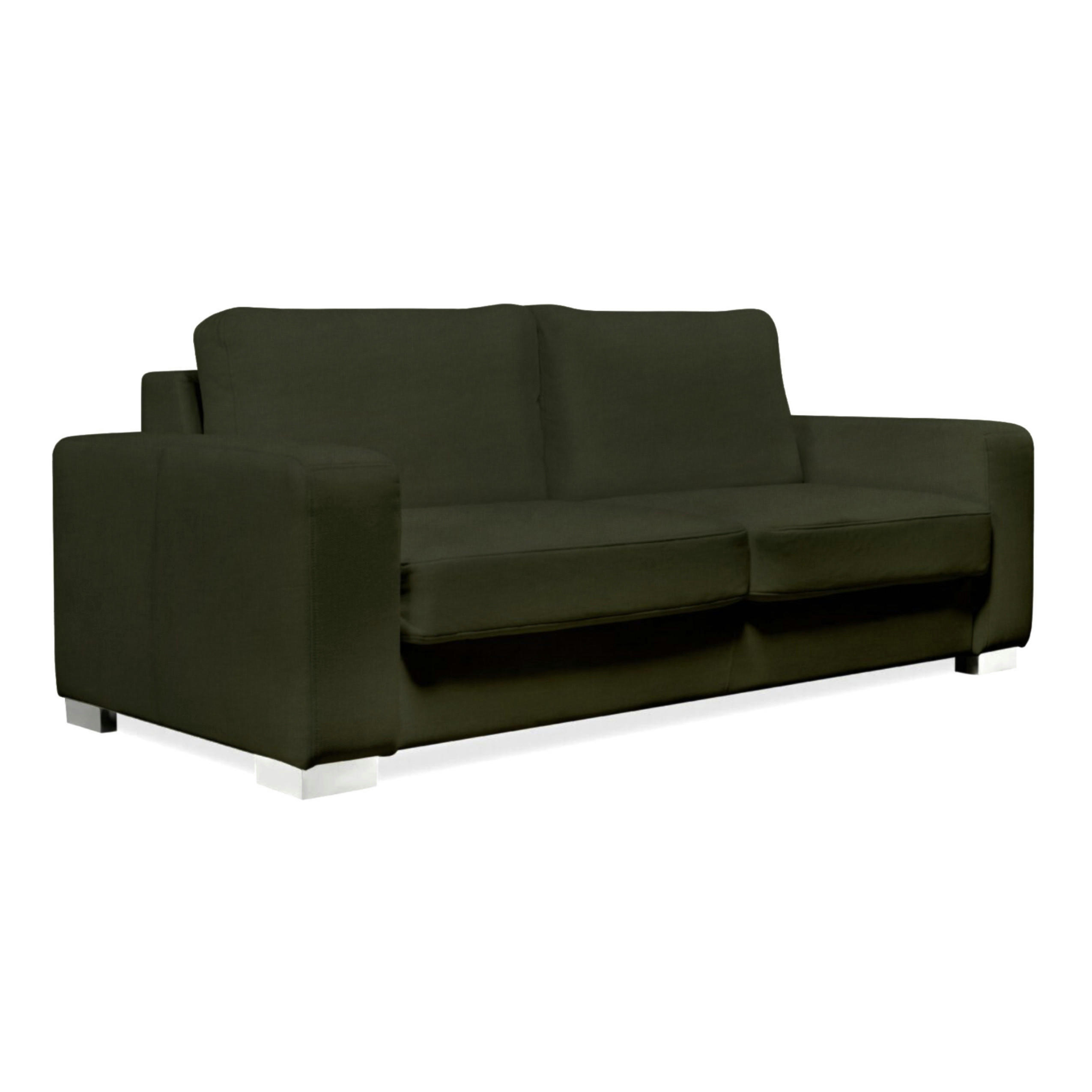 SCHLAFSOFA mit Matratze Malevik Liegefläche 85x195 cm, Rebel 17 - Grün - Grün, Textil (210/91/102cm) - Meblito