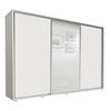 SCHIEBETÜRENSCHRANK - Kleiderschrank MONACO - Weiß - Weiß, Holzwerkstoff (255/251/66cm) - Möblo