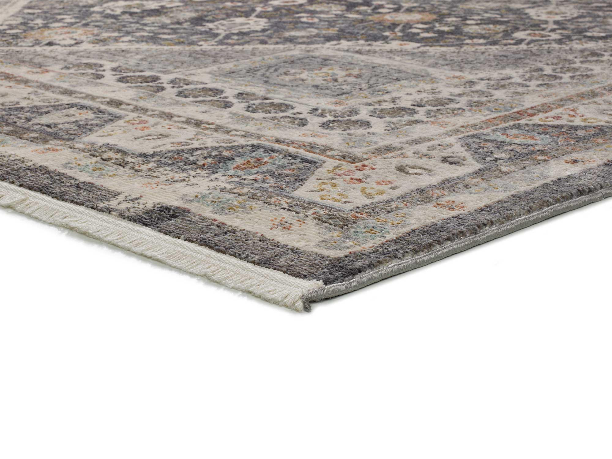 KURZFLORTEPPICH Grau Saira 120/170 cm - Beige/Grau, Naturmaterialien/Textil (120/170cm) - Atticgo