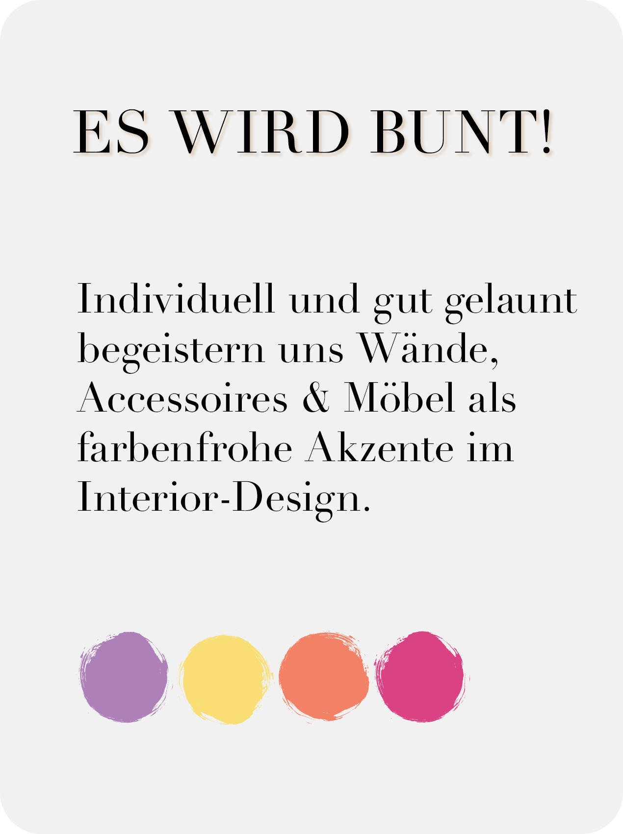 Es wird Bunt!