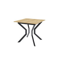 ESSTISCH MARCO M Ausziehbar 85 - 125 / 85 x 77 cm - Goldfarben/Schwarz, Holz (85/85/77cm) - MASSENO