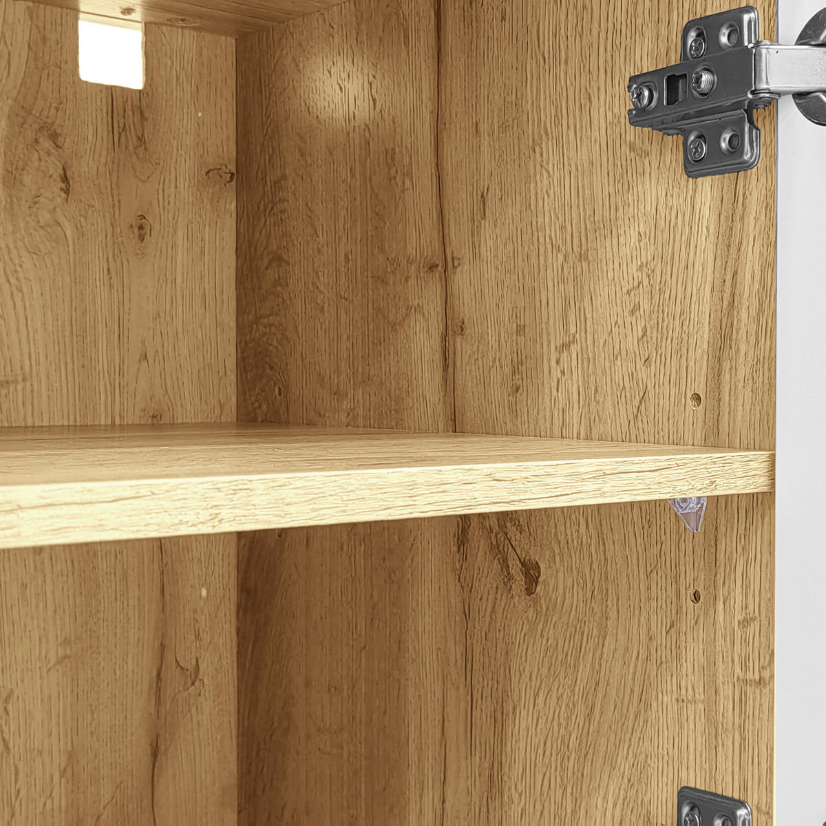 SIDEBOARD Weiß 120/37/75.5 cm LED-Beleuchtung Schubladen - Weiß, Holzwerkstoff (120/76.5/37cm) - PANGIVO