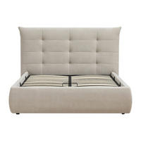 BETT mit Bettkasten - 2 Personen - stoff - beige Dormelina - Beige, Textil (140/190cm) - Vente-Unique