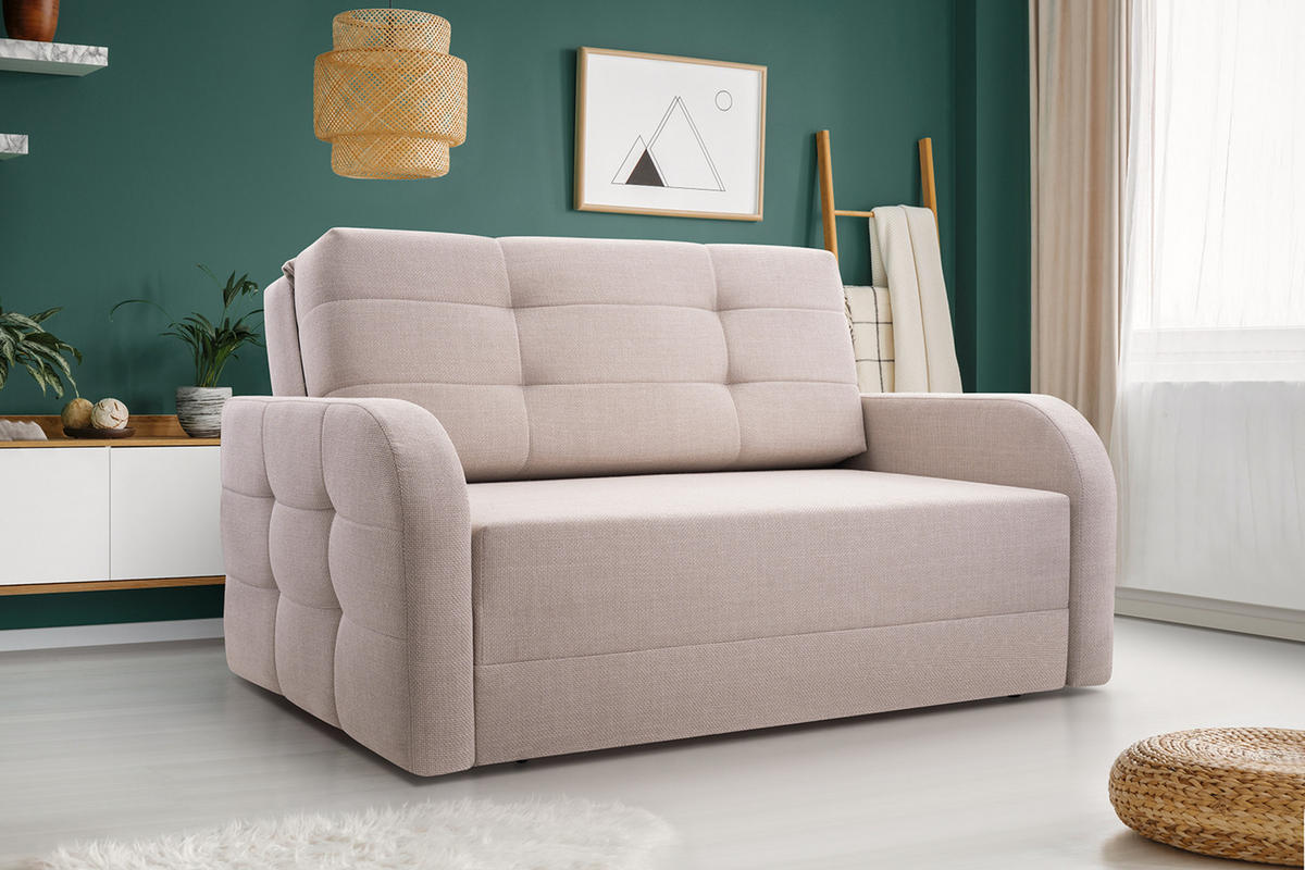 SCHLAFSOFA Porto 120 - Cappuccino (BRAGI 34) - Cappuccino, Holz (141/90/100cm) - Möblo