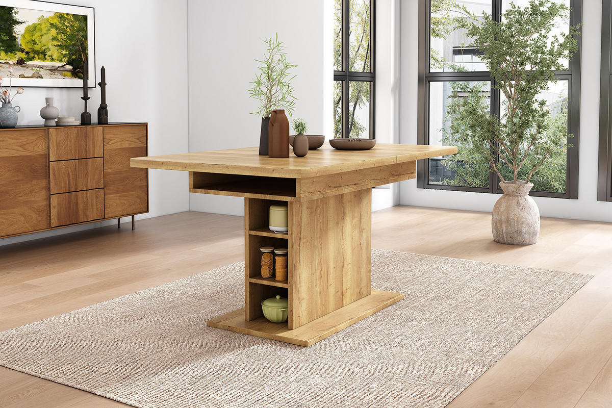 AUSZIEHTISCH Natur 110-130/70/75 cm - Naturfarben, Holz (70/110/75cm) - PANGIVO