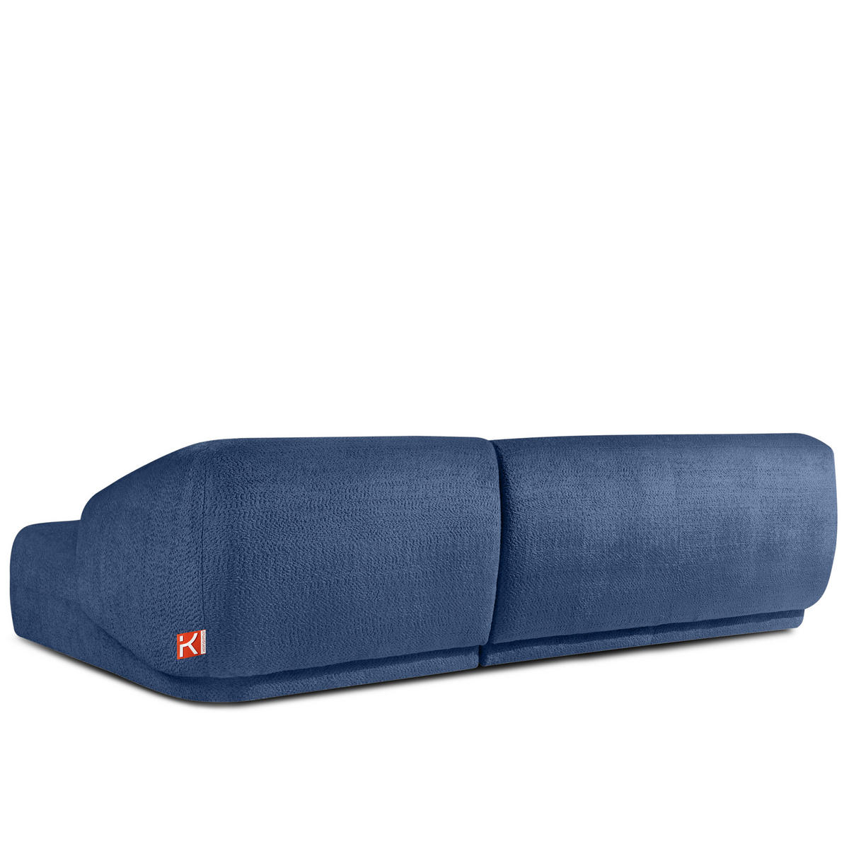 ECKSOFA RECHTS VIRA, Blau, Chenille - Blau/Schwarz, Holz/Holzwerkstoff (300/160cm) - KONSIMO®
