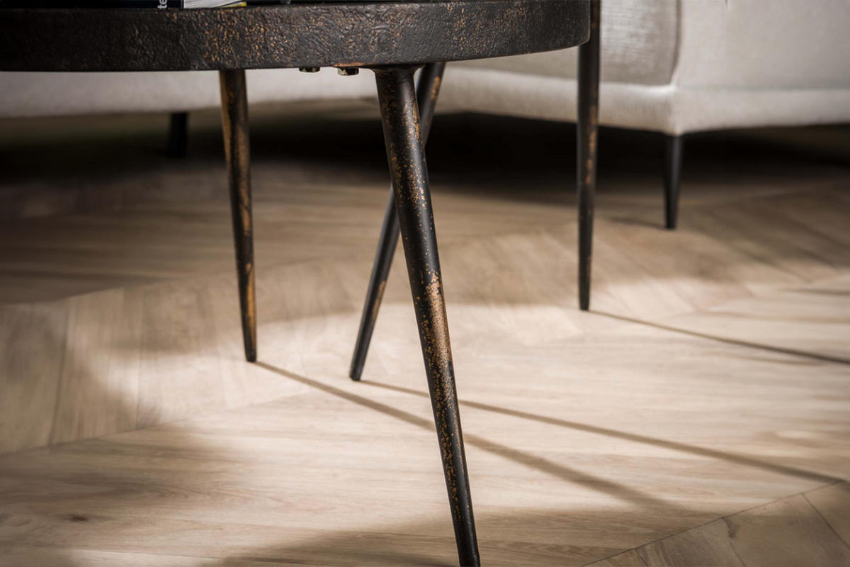 COUCHTISCH-SET MAURI Schwarz Metall - Schwarz, Metall (76/76/40cm) - KAWOLA