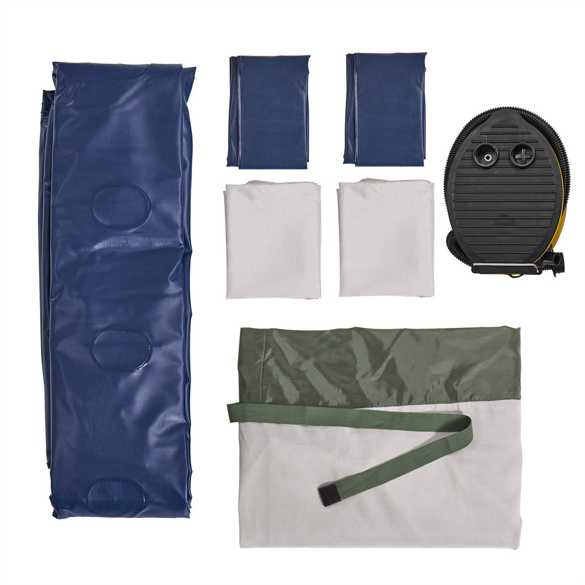 LUFTBETT mit integrierten Kissen OGS32-II-L-P01 - Ahornfarben, Fell (137/191cm) - SoBuy