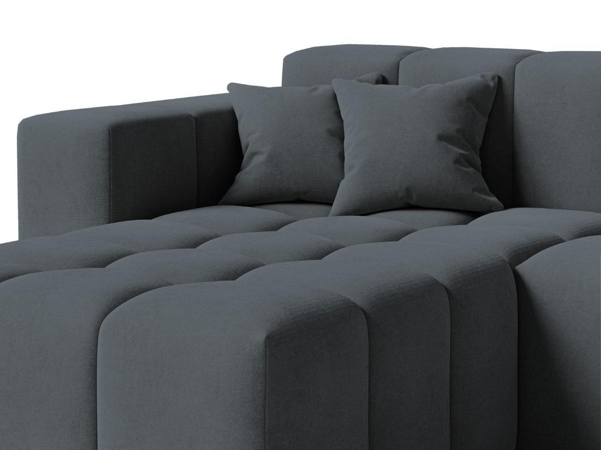ECKSOFA Loppo Dunkelgrau Links - Dunkelgrau, Holz/Textil (265/180cm) - Graingold