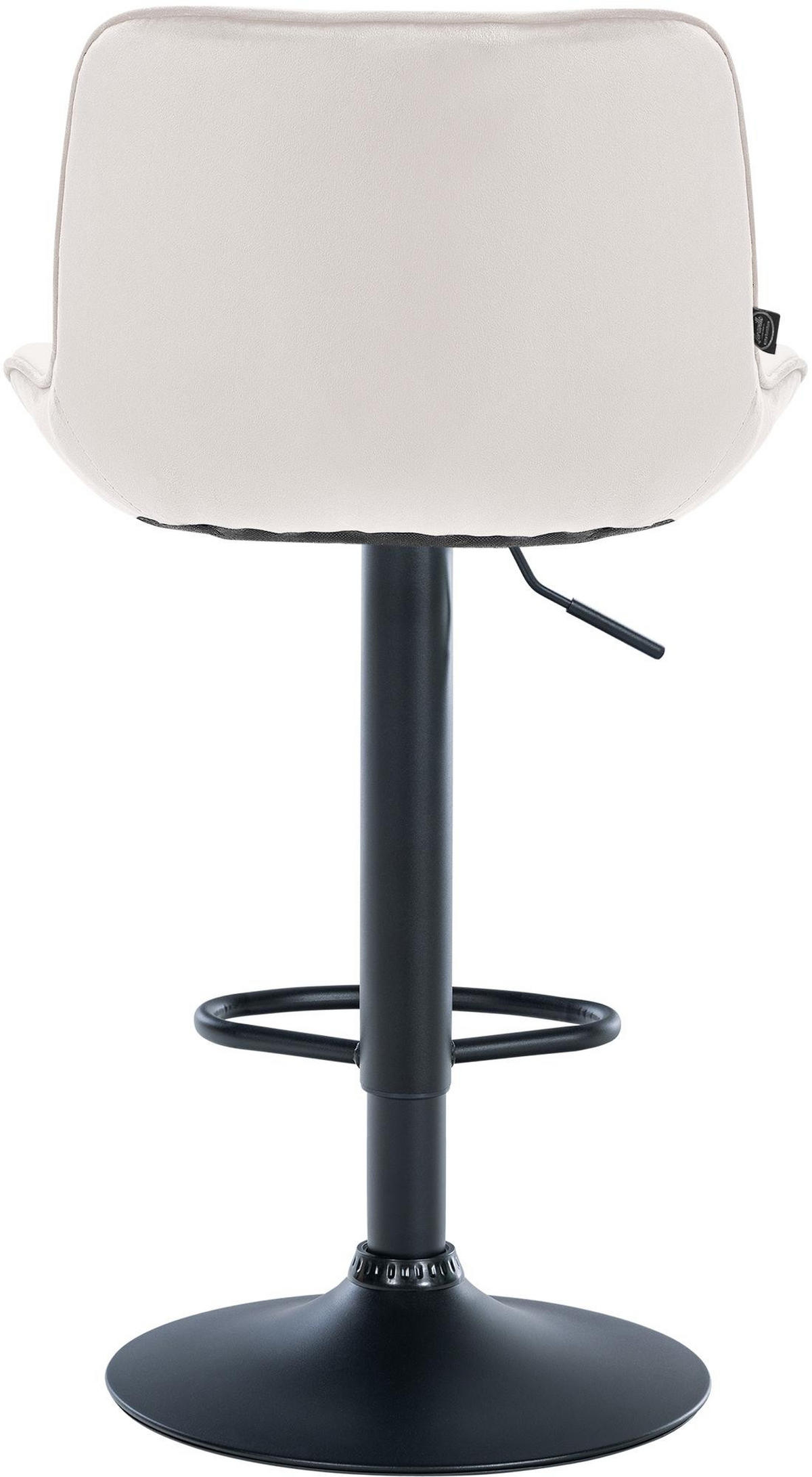 BARHOCKER Samt creme - Creme/Schwarz, Textil/Metall (49/85/51cm) - CLP