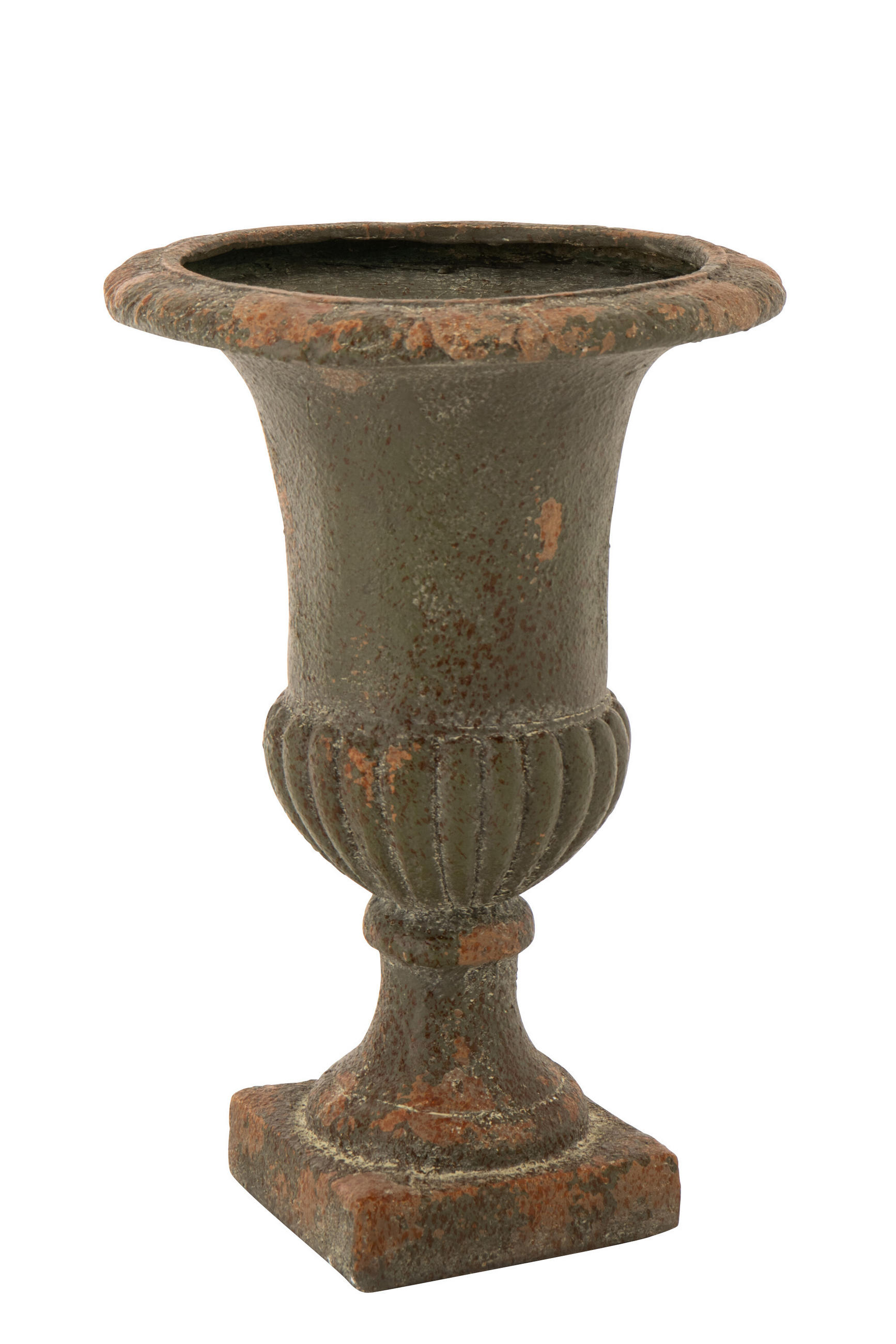 BLUMENTOPF ANTIK AUßEN Grün - Grün, Glas/Naturmaterialien (48/71cm) - J-Line