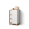 UNTERSCHRANK Marano Sonoma/Weiß 50 x 90 cm mit Tür und Schublade - Weiß/Sonoma Eiche, Holzwerkstoff (50/90/35cm) - Livinity®