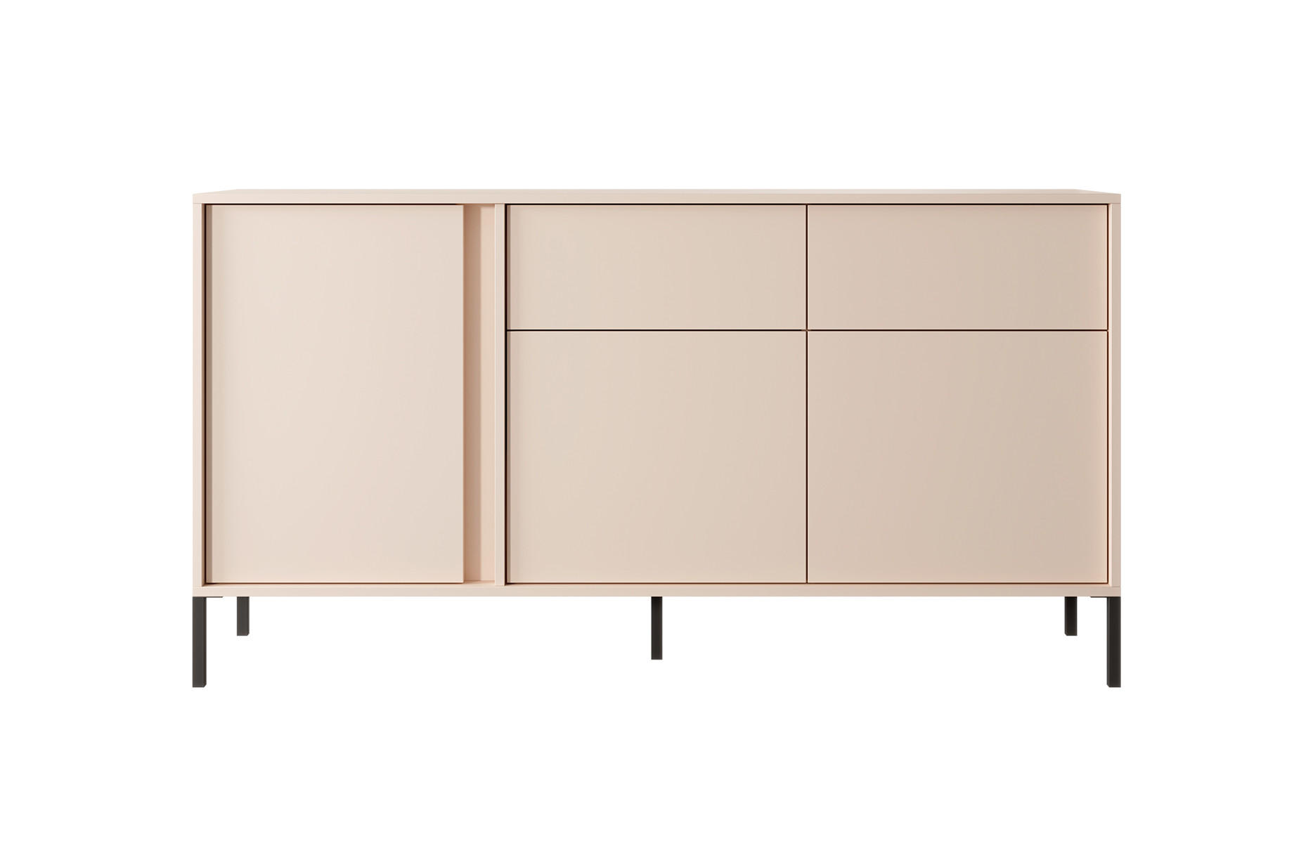 KOMMODE Dast beige 153 / 39,5 / 81cm - Beige/Akaziefarben, Holz/Holzwerkstoff (153/81/39.5cm) - Feldmann-Wohnen