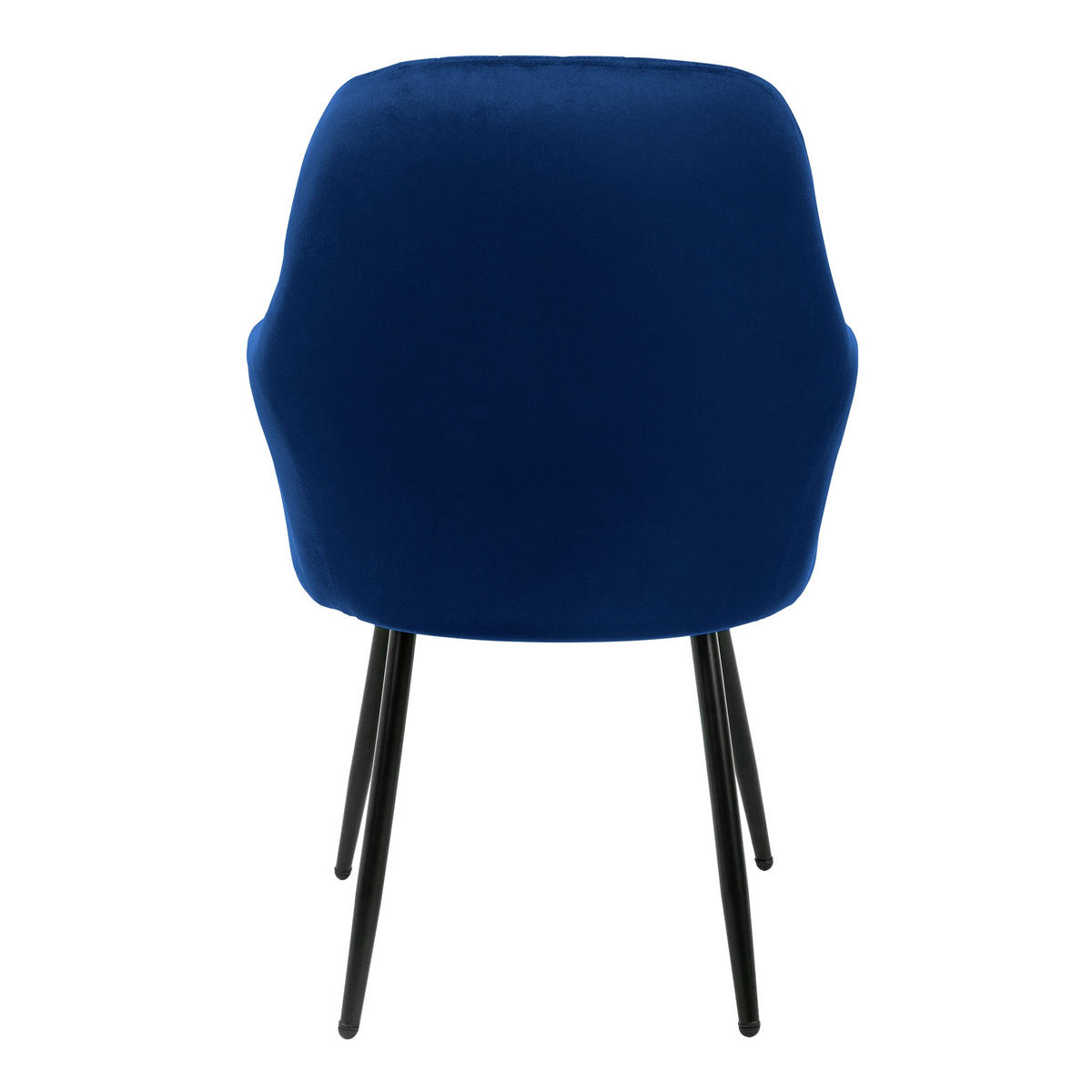 STUHL Samt blau 6er Set - Blau, Metall (60/84/58cm) - ML-DESIGN