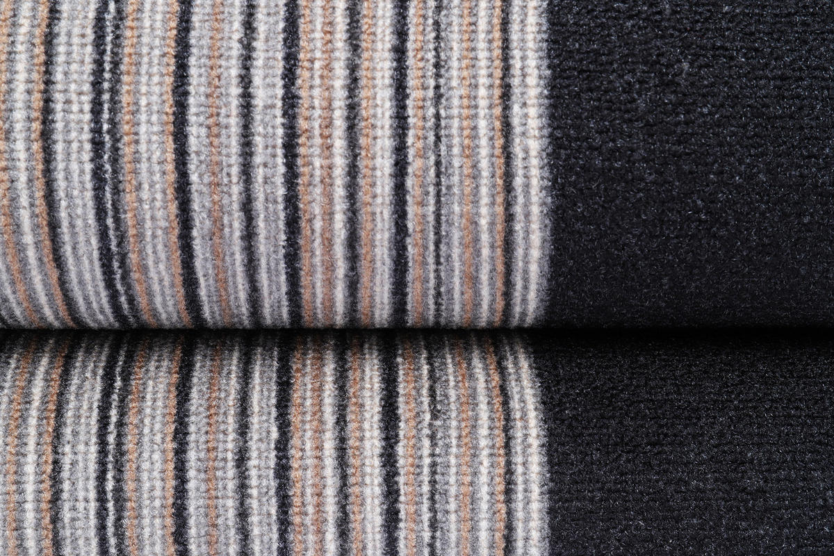 TEPPICHLÄUFER Anti-Rutsch Graphitfarben rutschfest Gummiunterlage 80/1000 cm - Graphitfarben, Textil (80/1000cm) - Tapiso