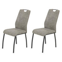 STUHL-SET 2 Stück Elif II - Vintage Grau - Grau, Textil/Metall (44/96/64cm) - Hela Vertriebs GmbH
