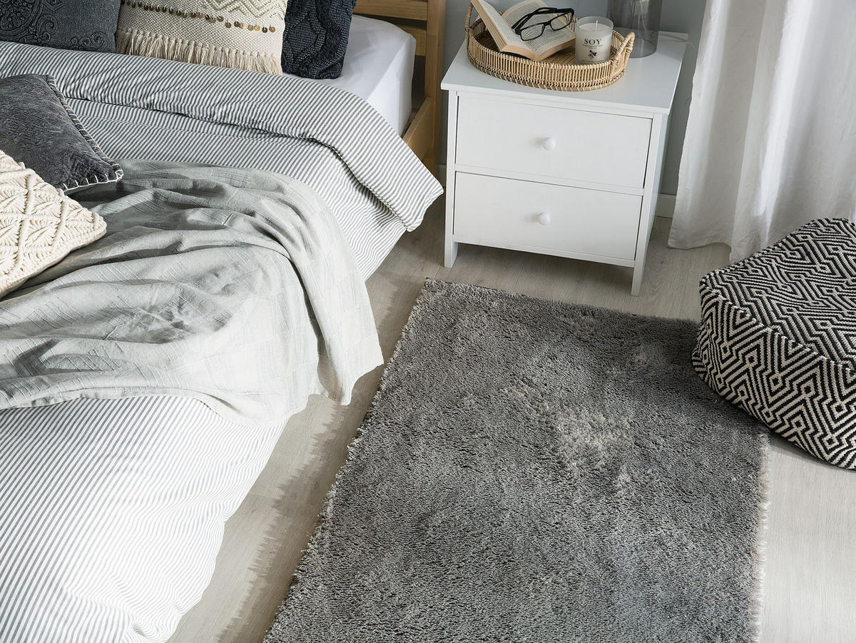 SHAGGY-TEPPICH Evren 150/80 cm - Grau, Kunststoff (80/150cm) - Beliani