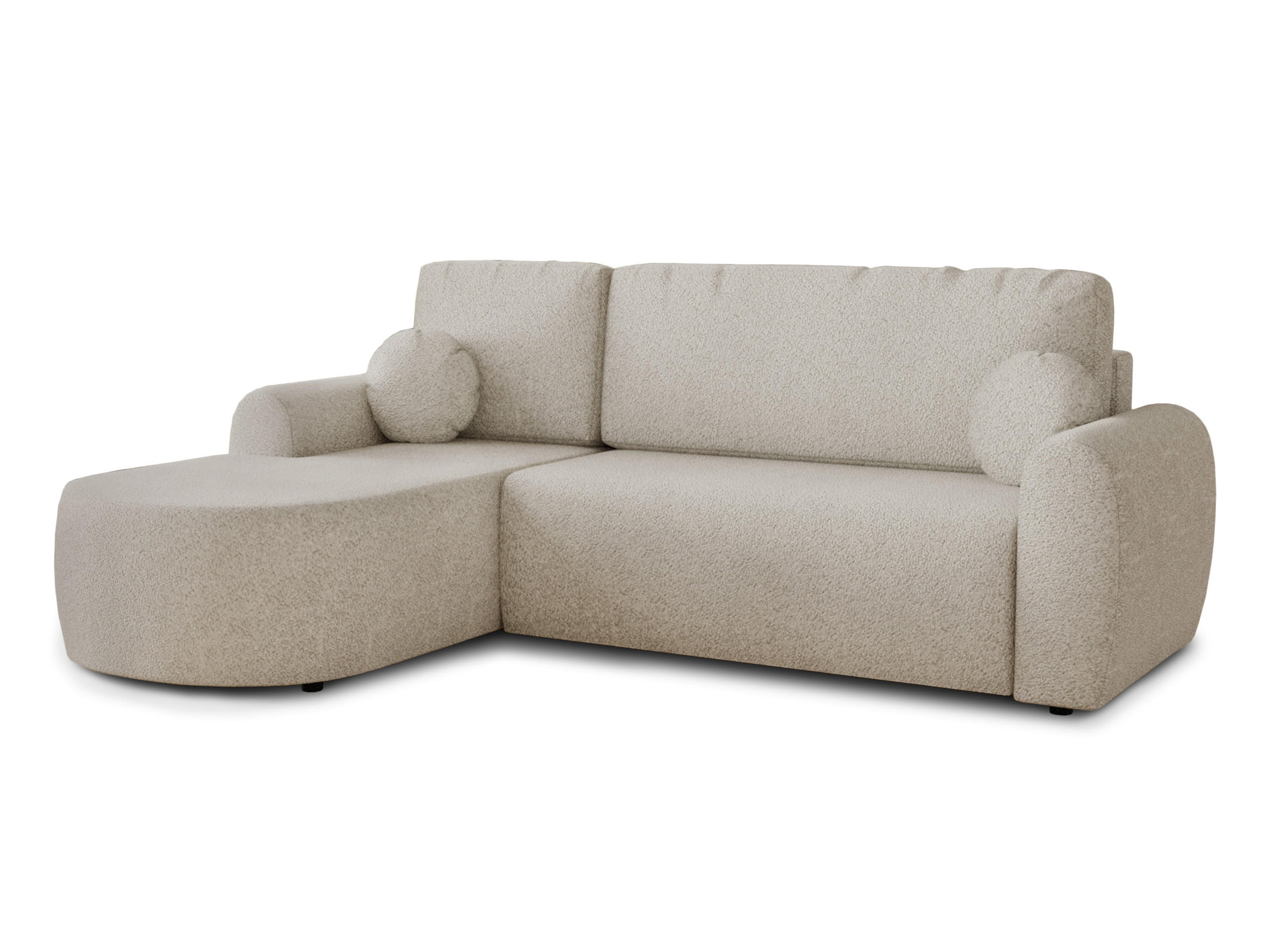 ECKSOFA Jazz, Seite: Links - Beige, Holz/Textil (240/160cm) - Sofnet