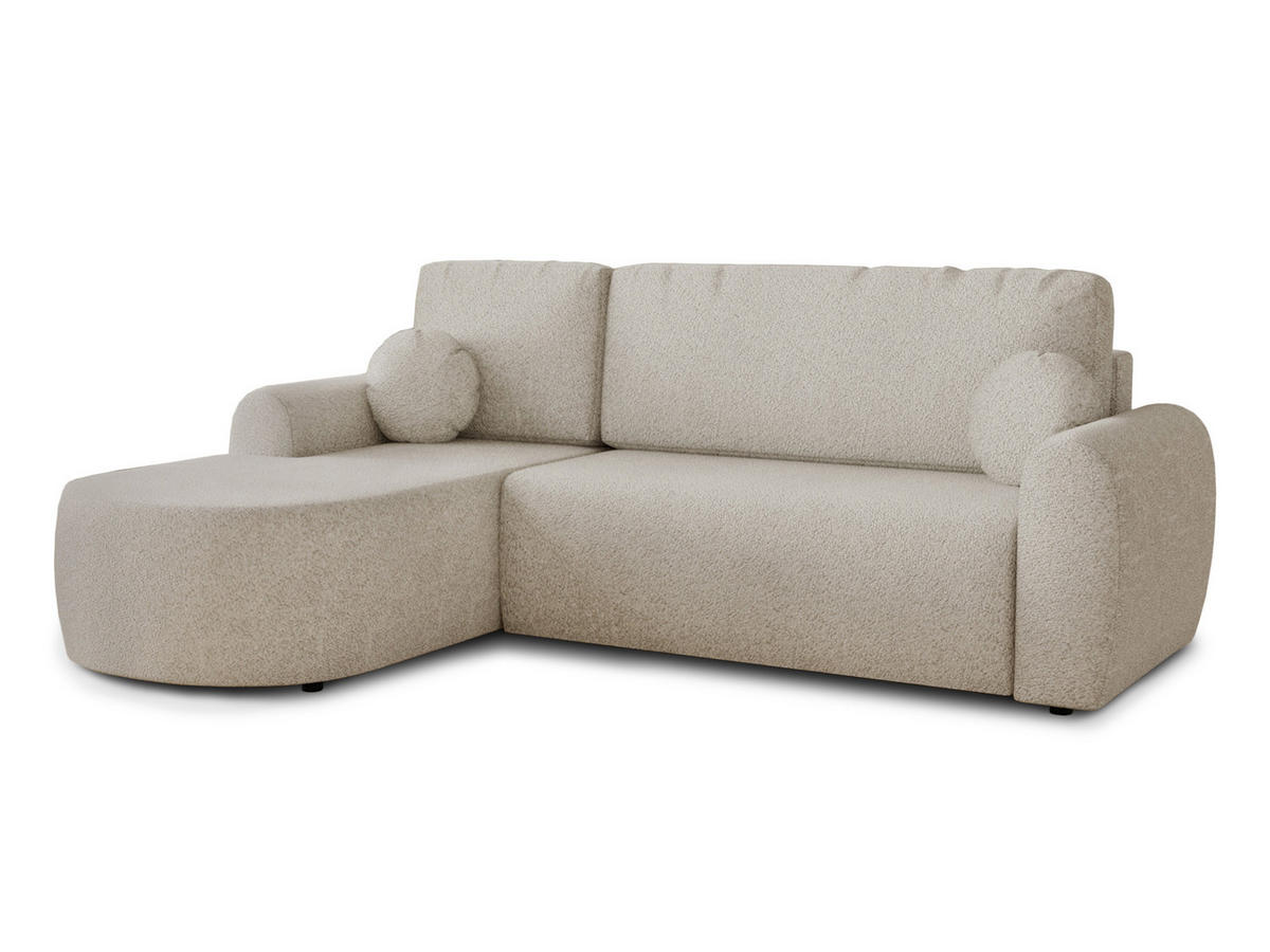 ECKSOFA Jazz, Seite: Links - Beige, Holz/Textil (240/160cm) - Sofnet
