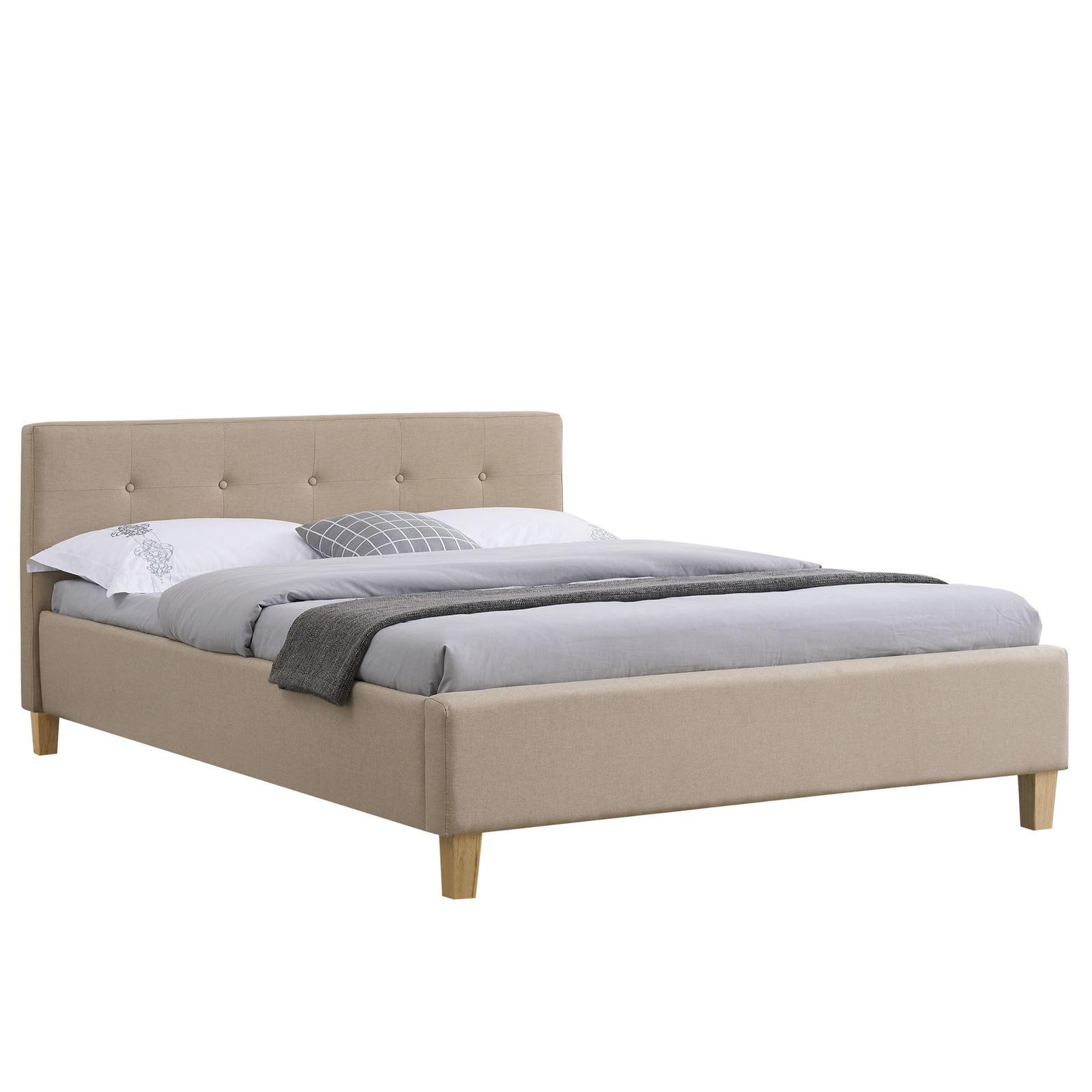POLSTERBETT ADELE 140X200 CM - Beige, Textil (140/200cm) - CARO-Möbel
