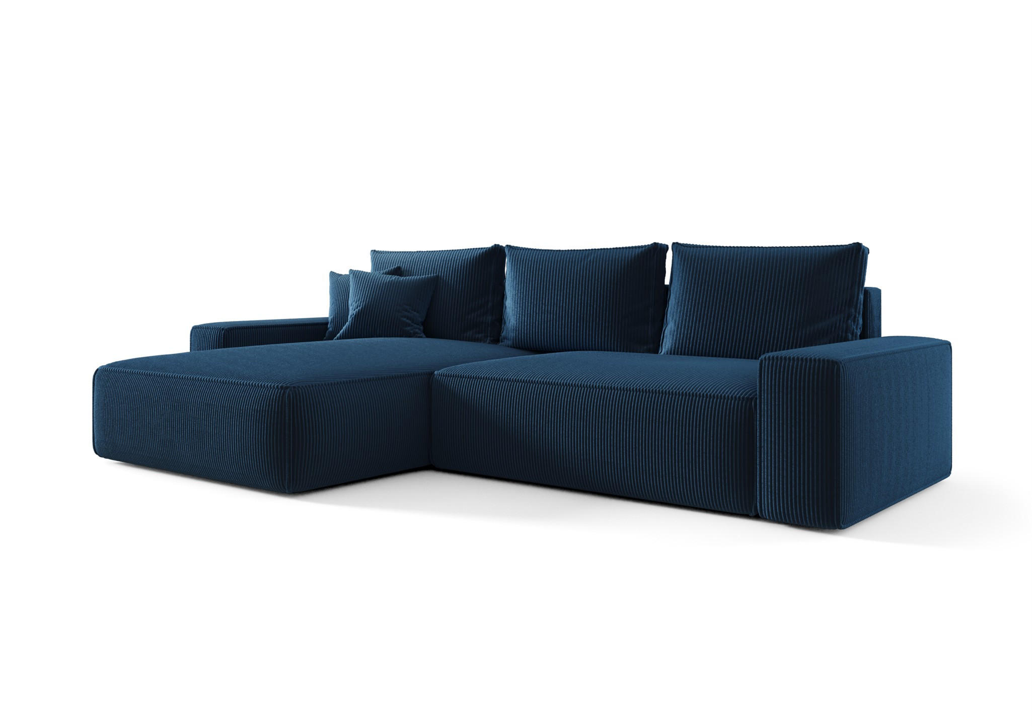 ECKSOFA Walken Mit Schlaffunktion - Blau, Holzwerkstoff/Textil (280/185cm) - Fun Möbel