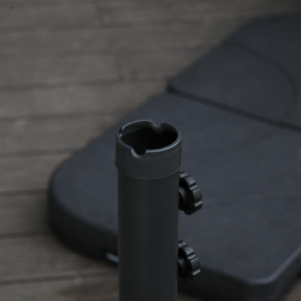 SONNENSCHIRM Ampelschirm Schwarz Ø3 m - Schwarz, Metall (300/300cm) - ComfortXL